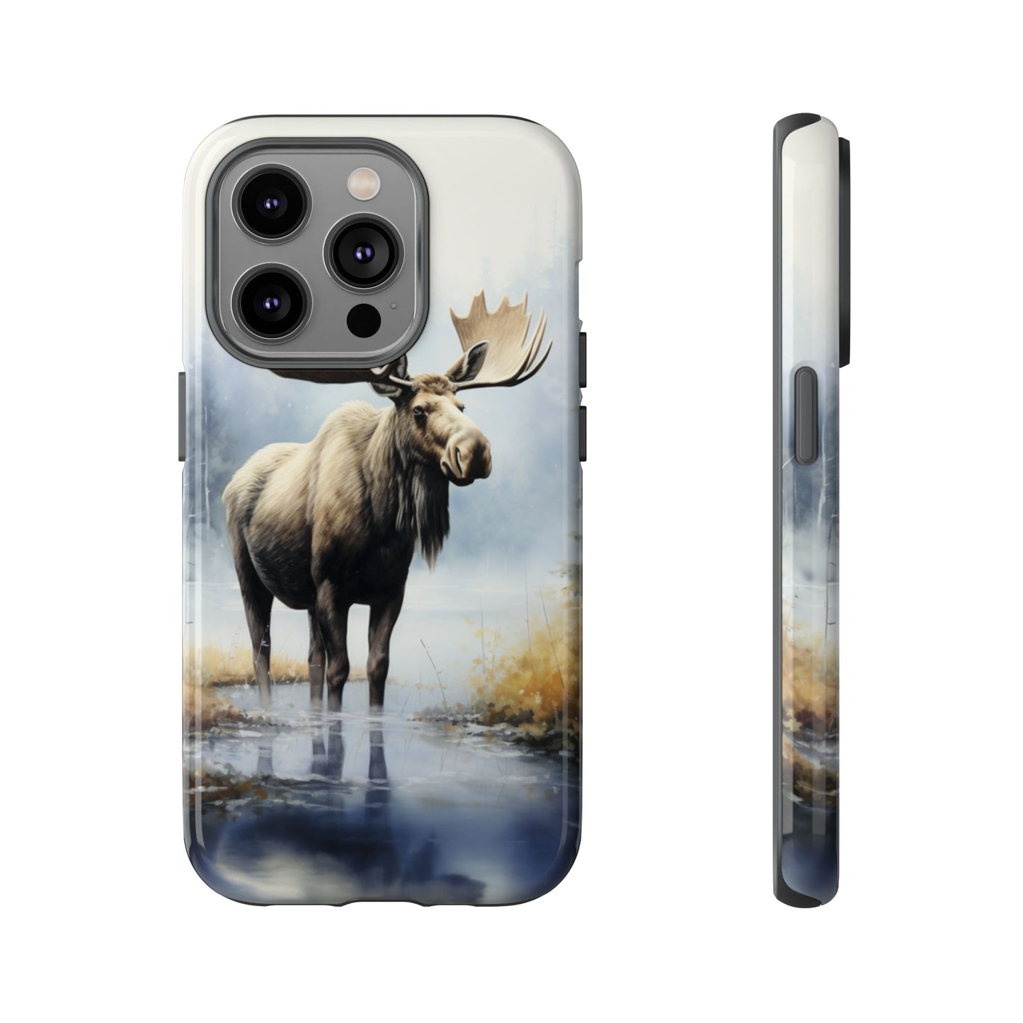 Majestic Moose Print Phone Case β Durable & Stylish Wildlife Design - iPhone, Samsung & Google Pixel Cover - Artistic Elk Phone Case, Animal Lover Gift