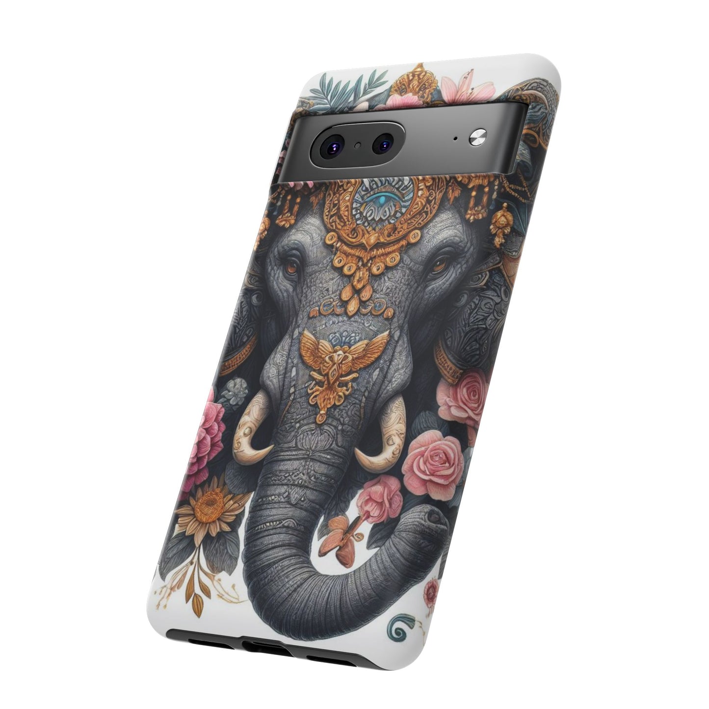 Golden Royal Elephant Mobile Cover – Luxurious Ornate Art