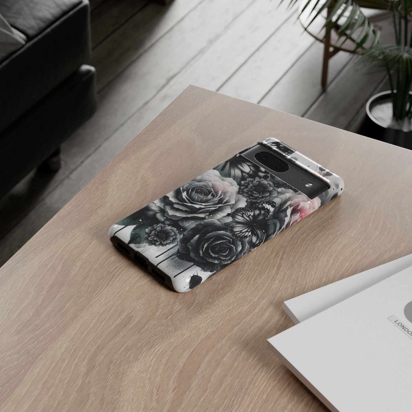 Ethereal Bloom – Floral & Butterfly Art Mobile Cover