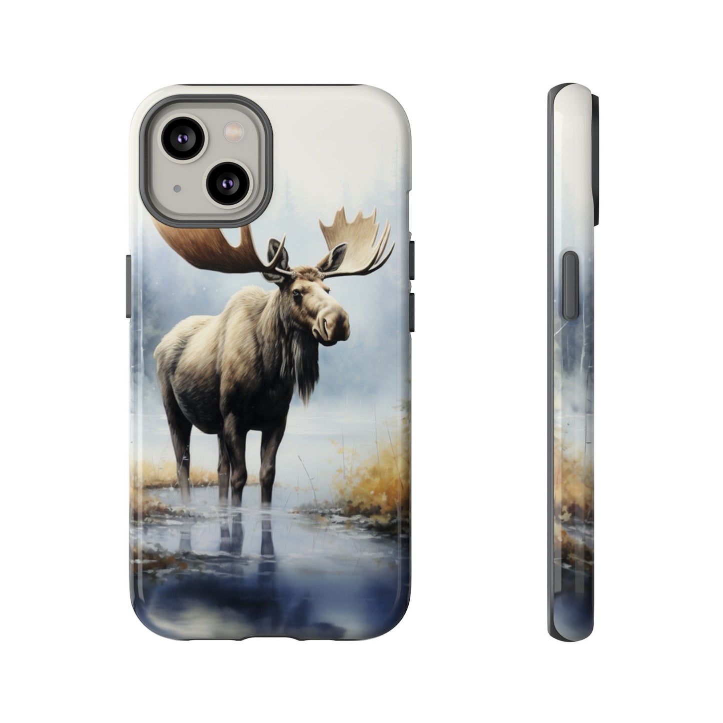 Majestic Moose Print Phone Case β Durable & Stylish Wildlife Design - iPhone, Samsung & Google Pixel Cover - Artistic Elk Phone Case, Animal Lover Gift