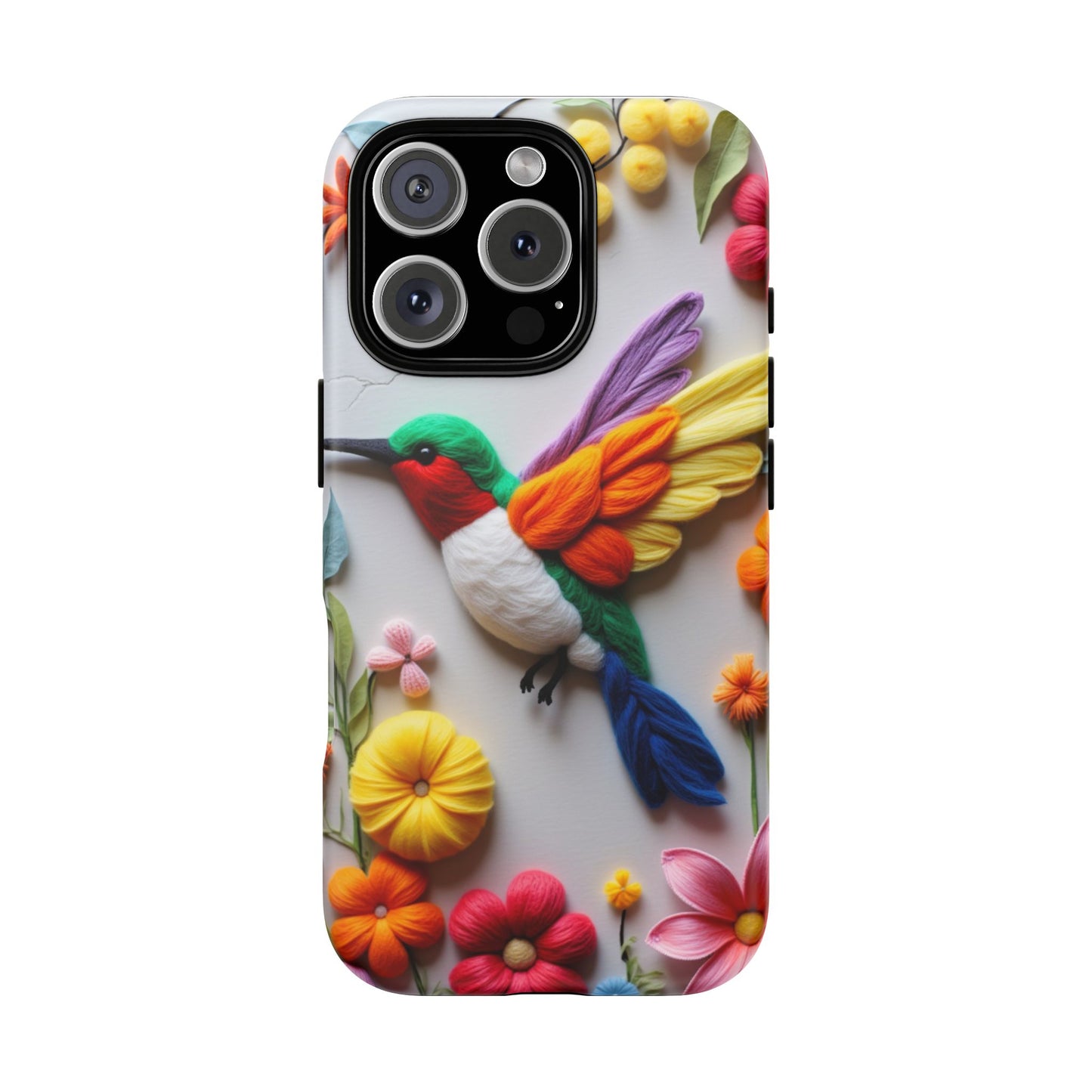 Elegant Hummingbird with Floral Mosaic Design | Nature's Artistic Vibes | iPhone 16 Pro