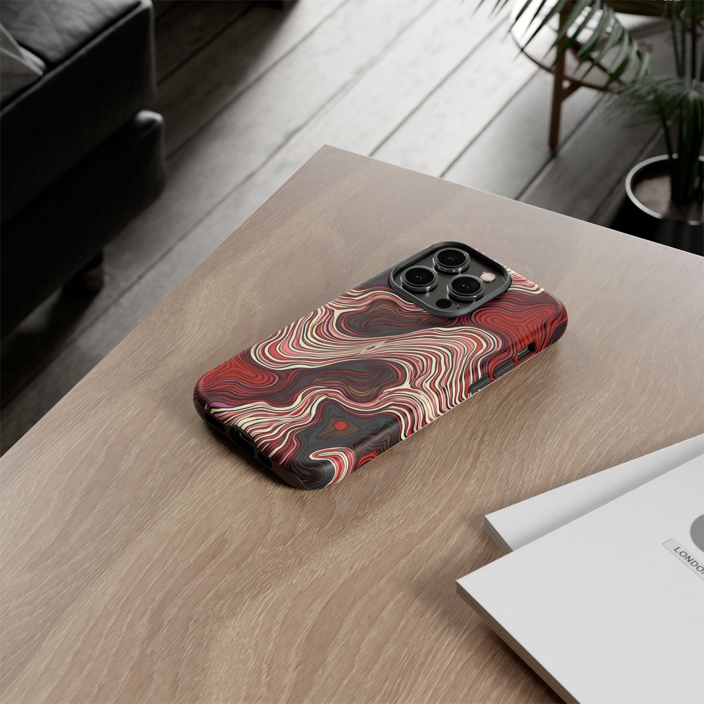 Abstract wavy illusion with swirling lines | Pattern Design