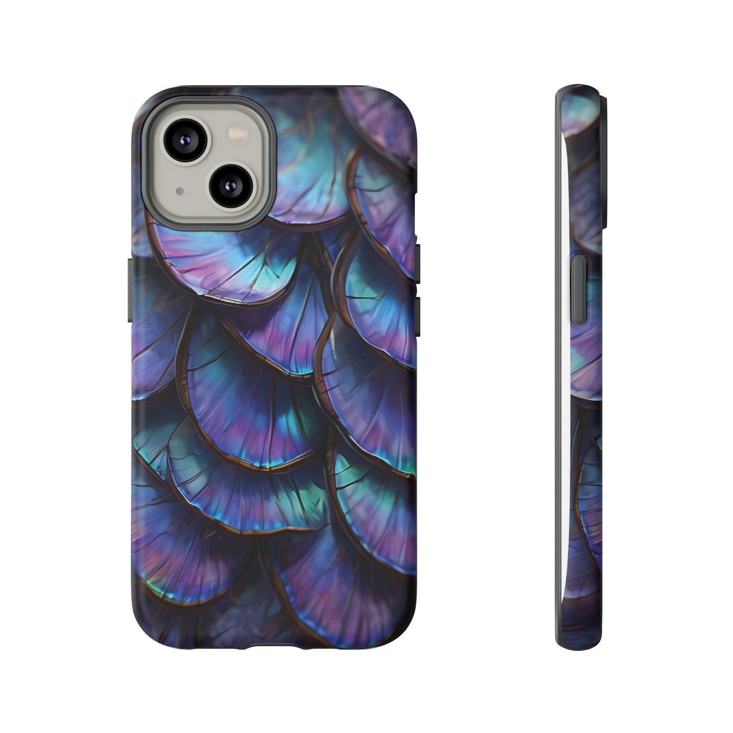 Abstract Macro Shot of Iridescent Butterfly Fish Scales Phone Case Design
