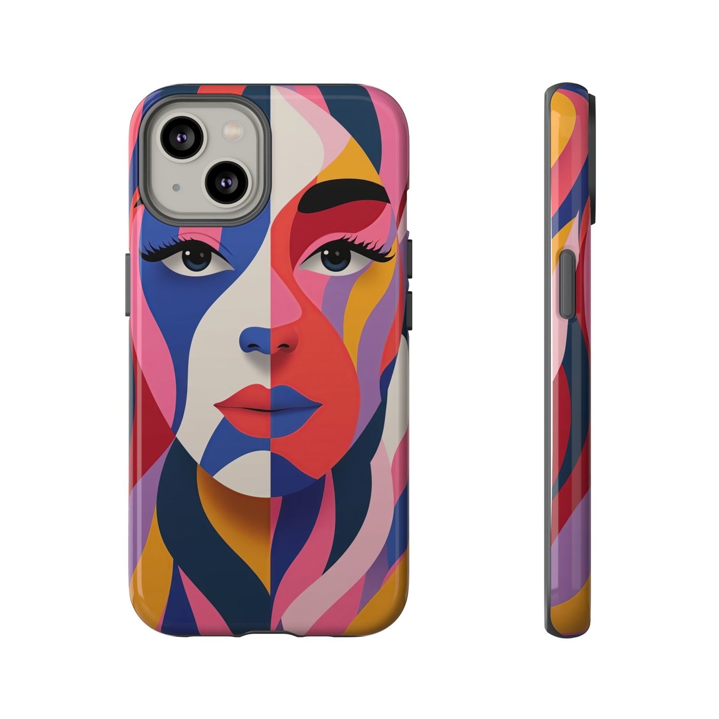 Abstract Portrait Phone Case - Vibrant Colors for iPhone, Google Pixel, and Samsung