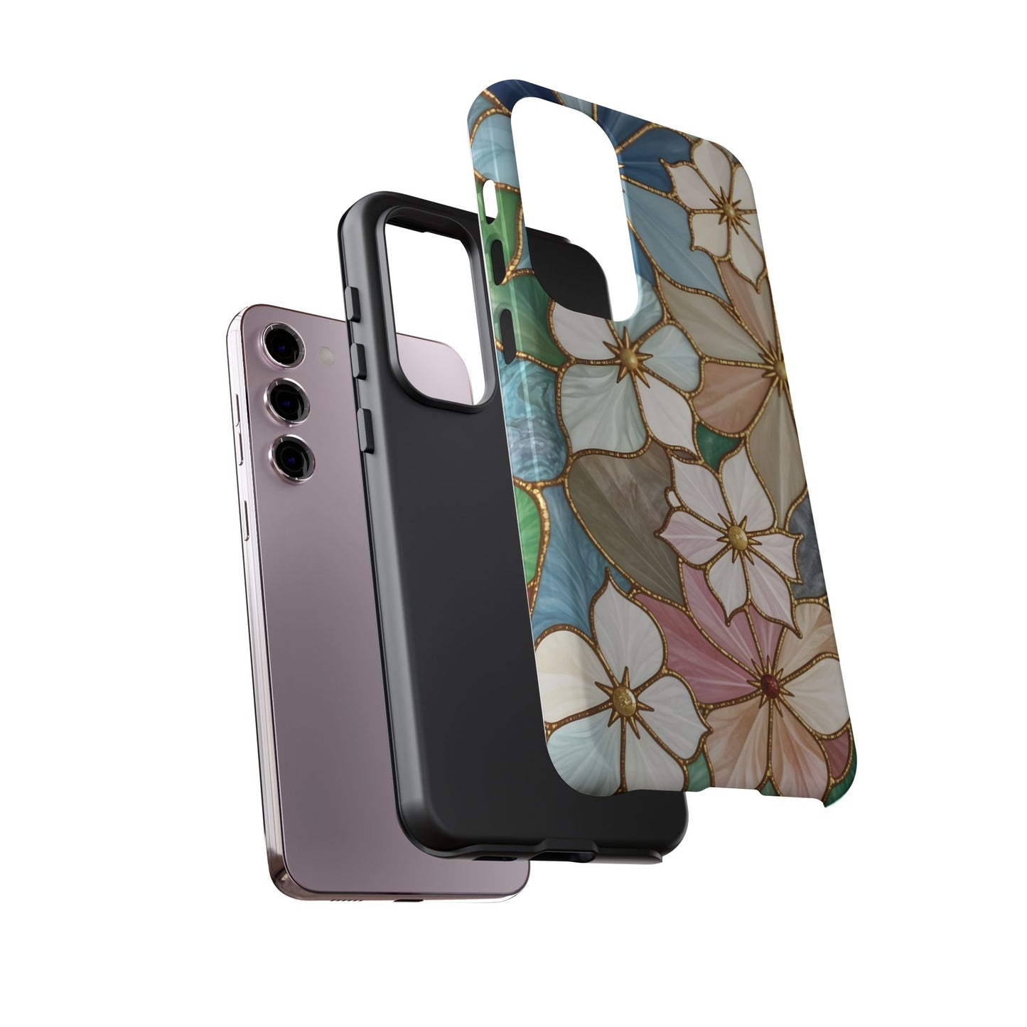 Floral Symphony: Stained Glass Elegance