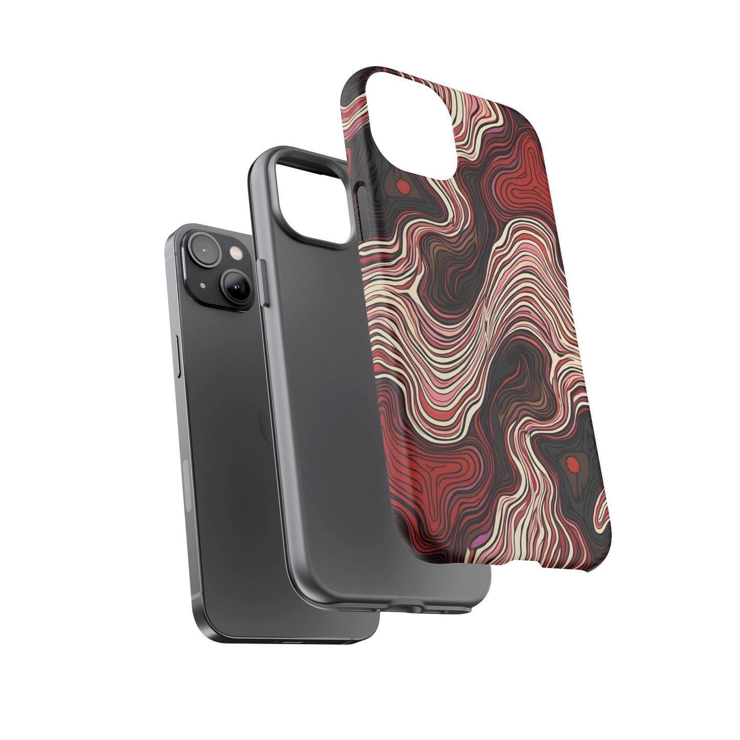 Abstract wavy illusion with swirling lines | Pattern Design
