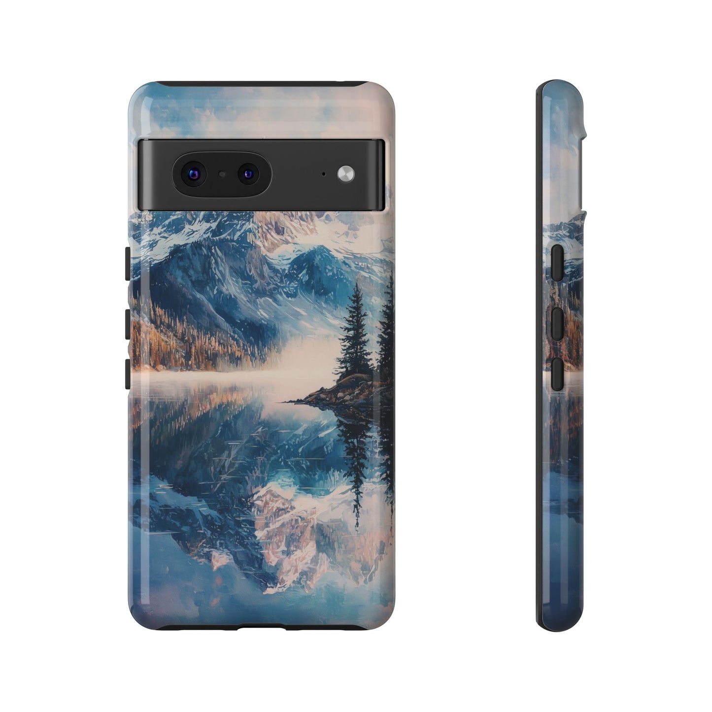 Mountain Lake Reflection Phone Case – Tranquil Nature Vibes for iPhone, Pixel & Samsung
