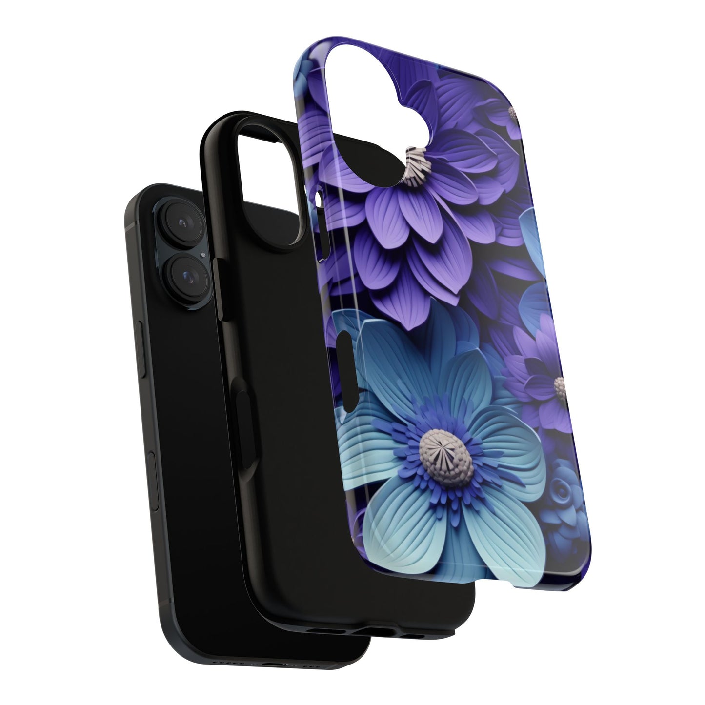Royal Blue Floral Phone Case – Elegant & Luxurious Design