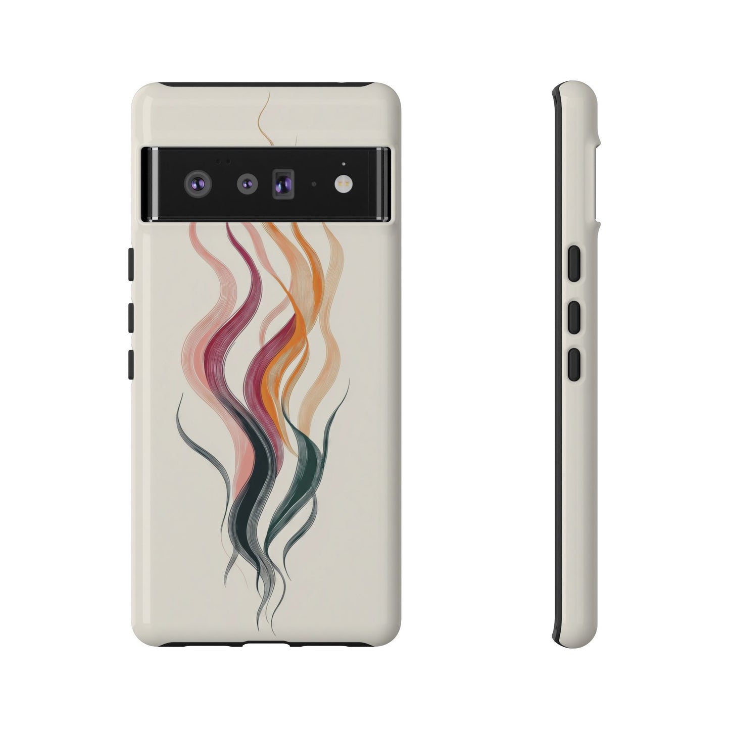 Whispering Waves – Elegant Line Art Abstract Phone Case for iPhone, Samsung & Pixel