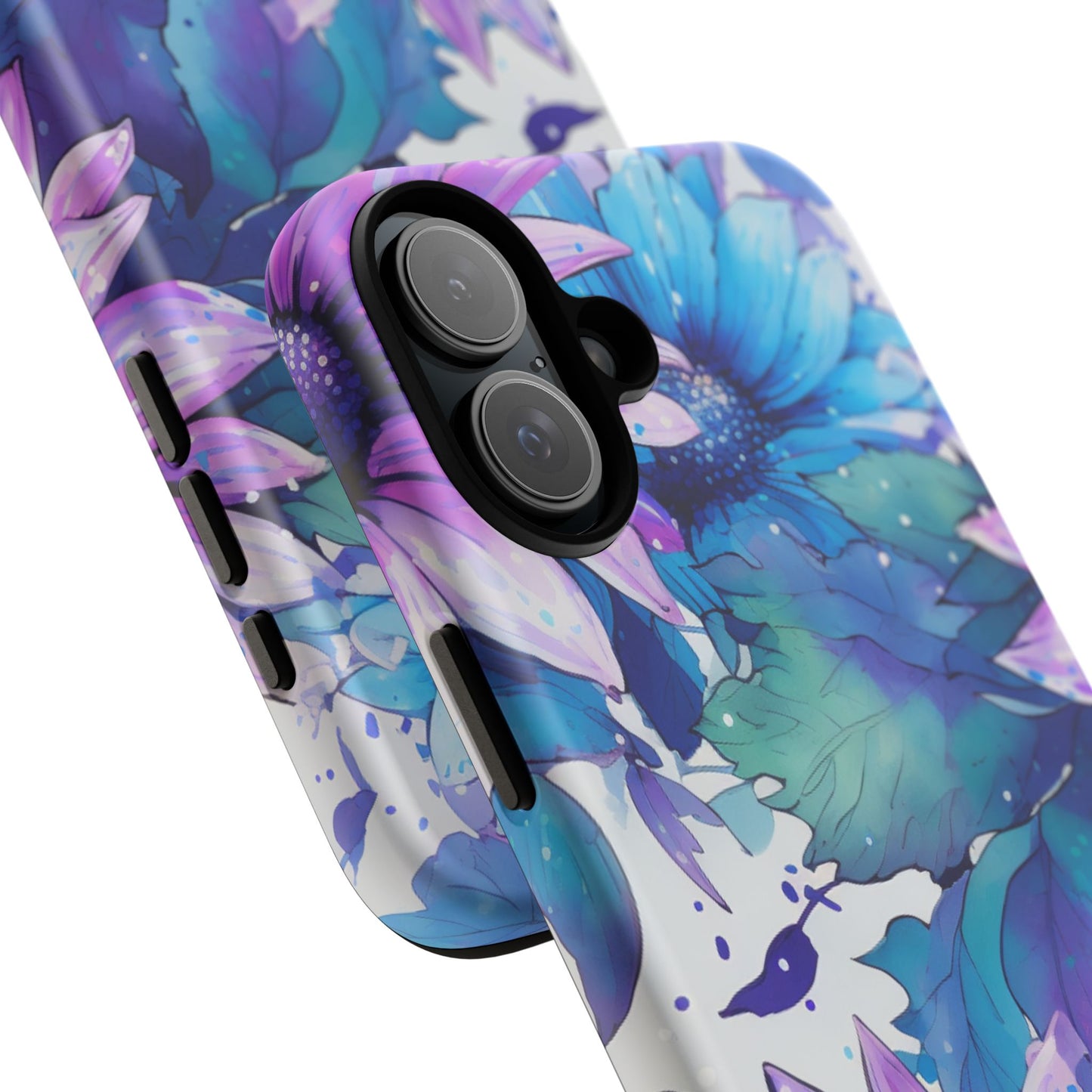 Dreamy Blue & Purple Floral Watercolor Mobile Case