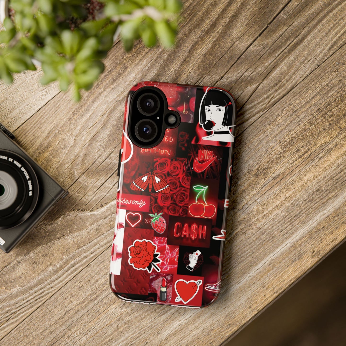 Red Pop Art Neon Vibes Phone Case