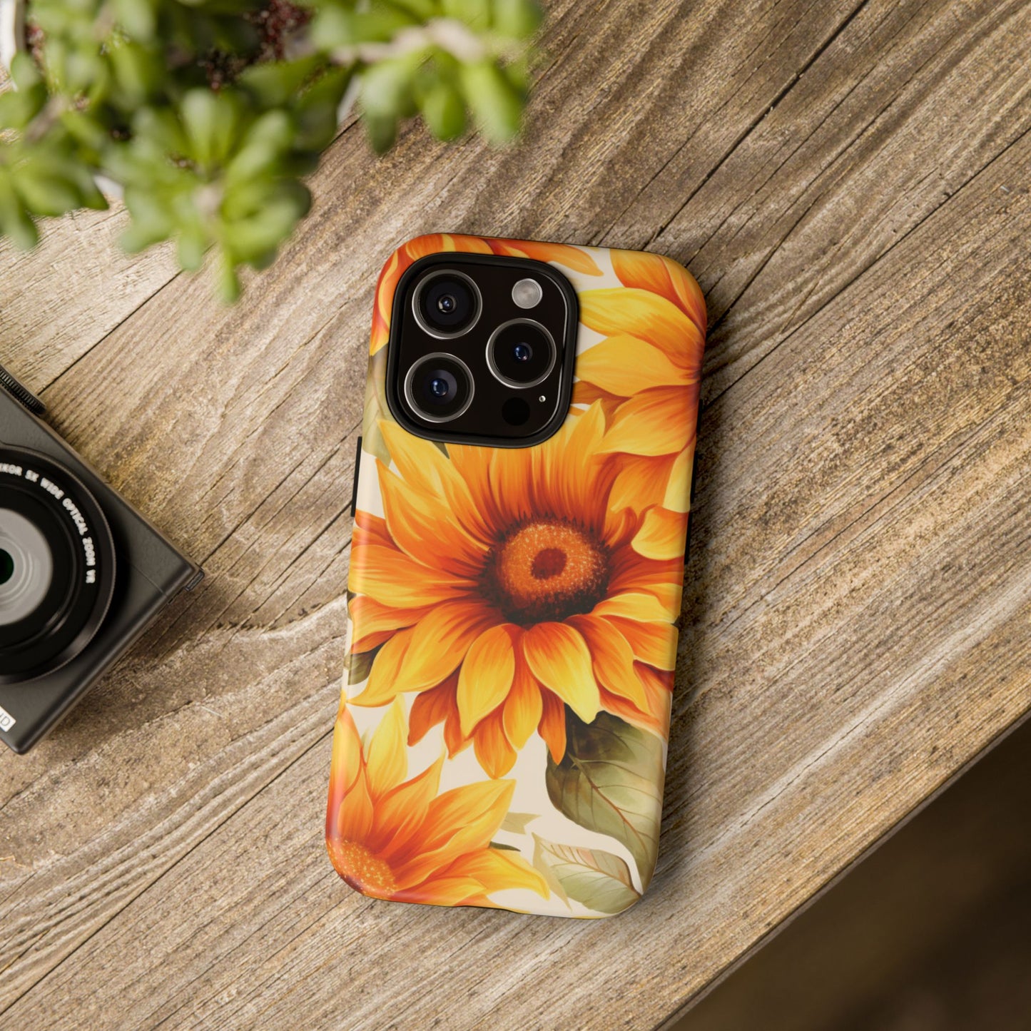 Golden Sunflower Glow Mobile Case – Radiant & Elegant