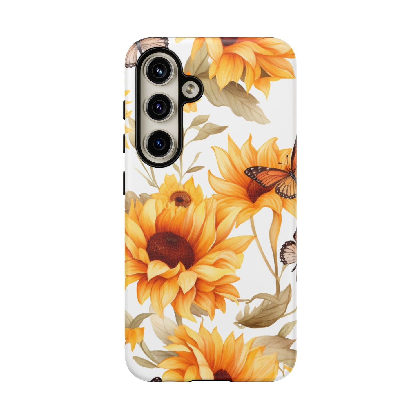 Sunflower & Butterfly Aesthetic Mobile Case – Bright & Nature-Inspired