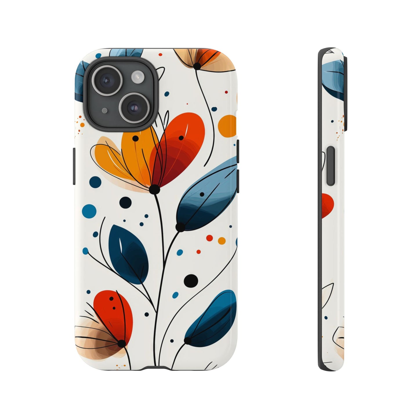 Floral Phone Case for iPhone, Samsung & Pixel | Abstract Colorful Flower Design | Vibrant Botanical Protective Cover