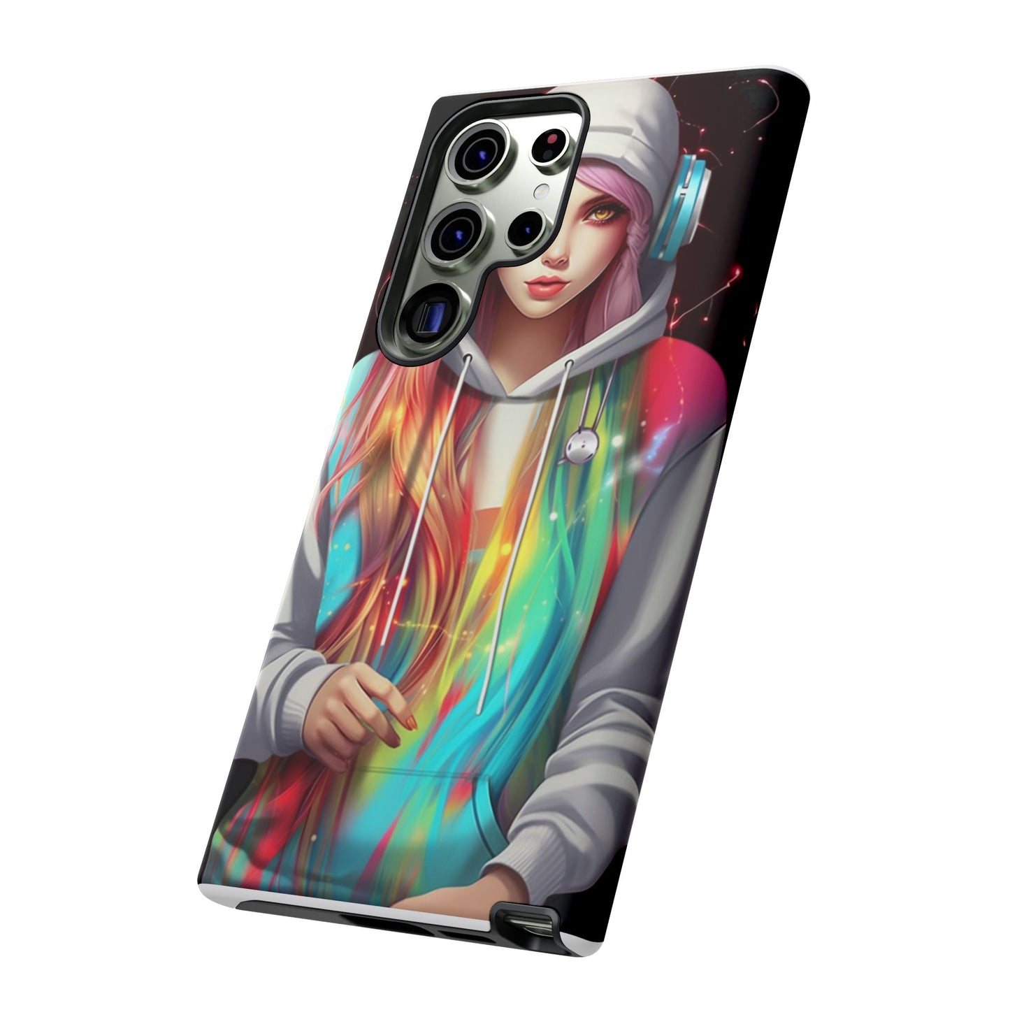 Anime Girl Phone Case - Cute Aesthetic Cover for iPhone, Samsung & Google Pixel, Girly Phone Case, Kawaii Phone Case, Anime Lover Gift