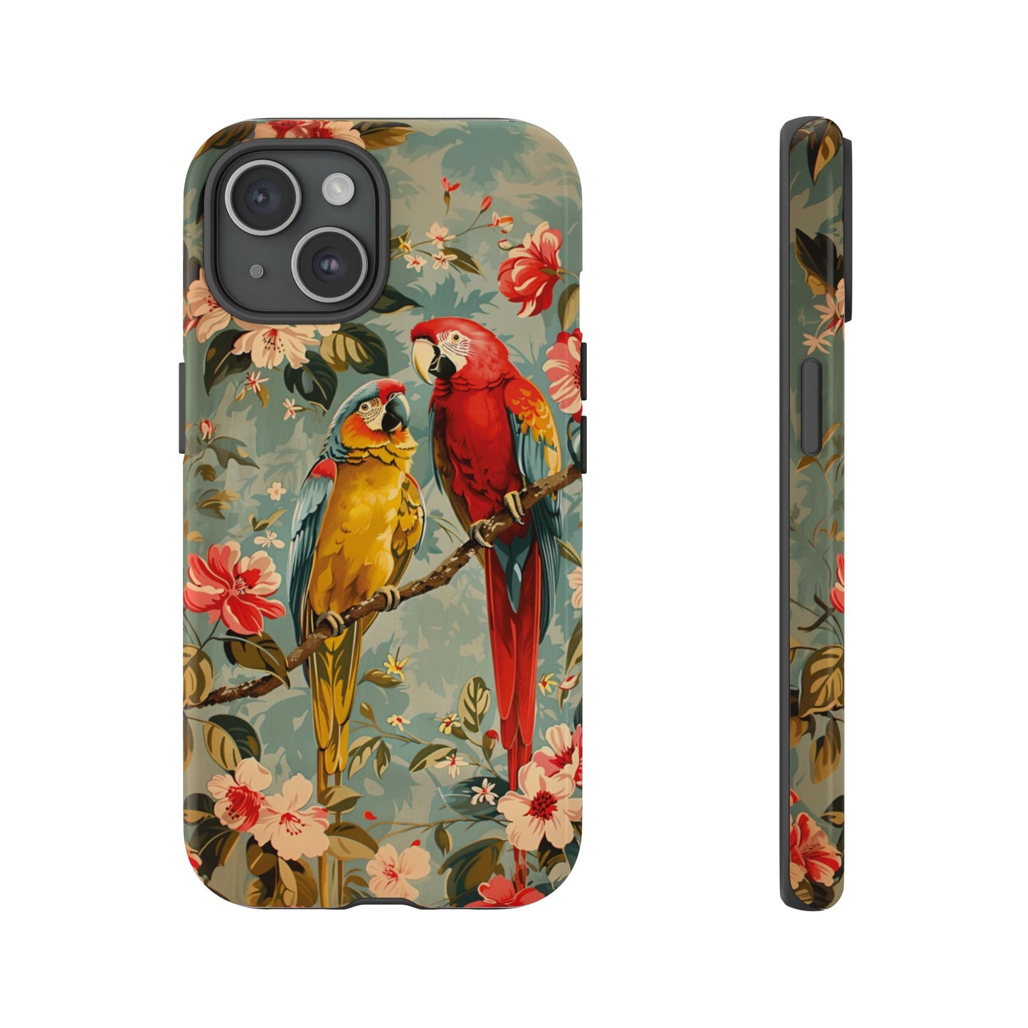 Floral Parrot Phone Case β Tropical Bird Design for iPhone, Samsung & Google Pixel