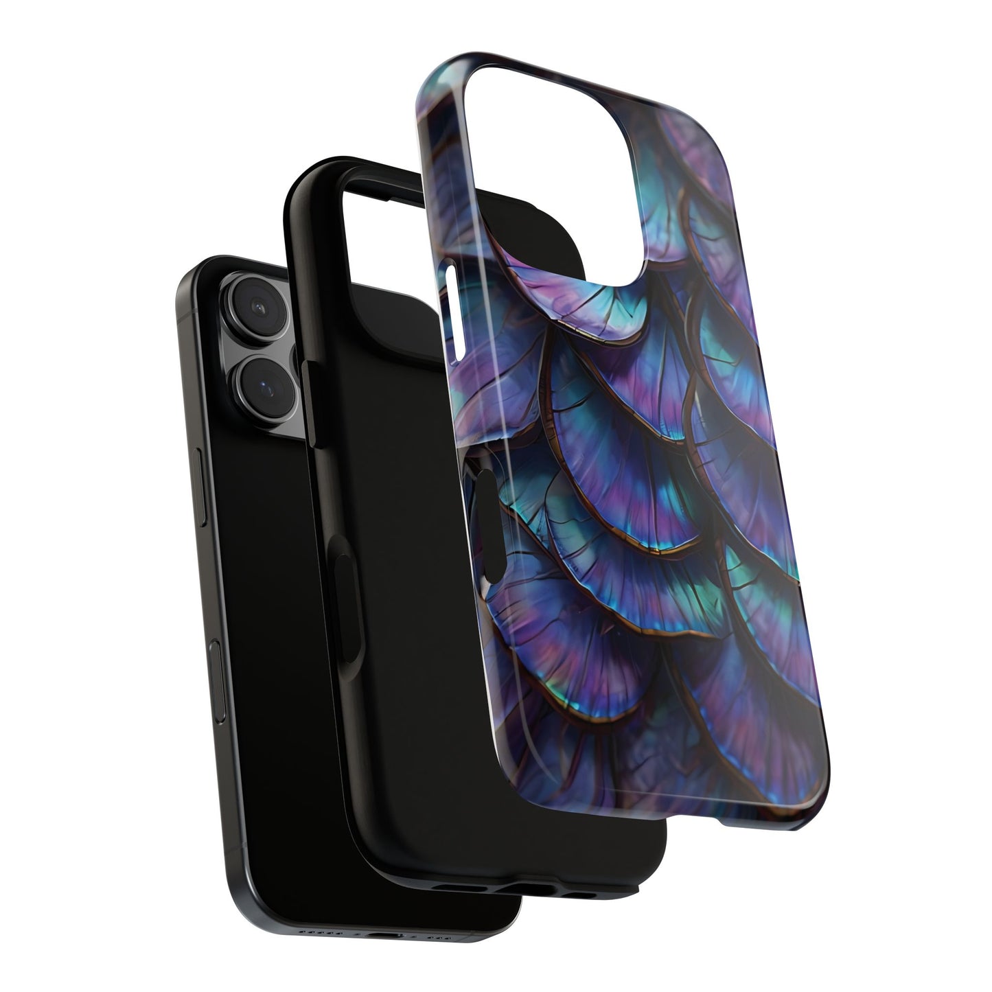 Abstract Macro Shot of Iridescent Butterfly Fish Scales Phone Case Design