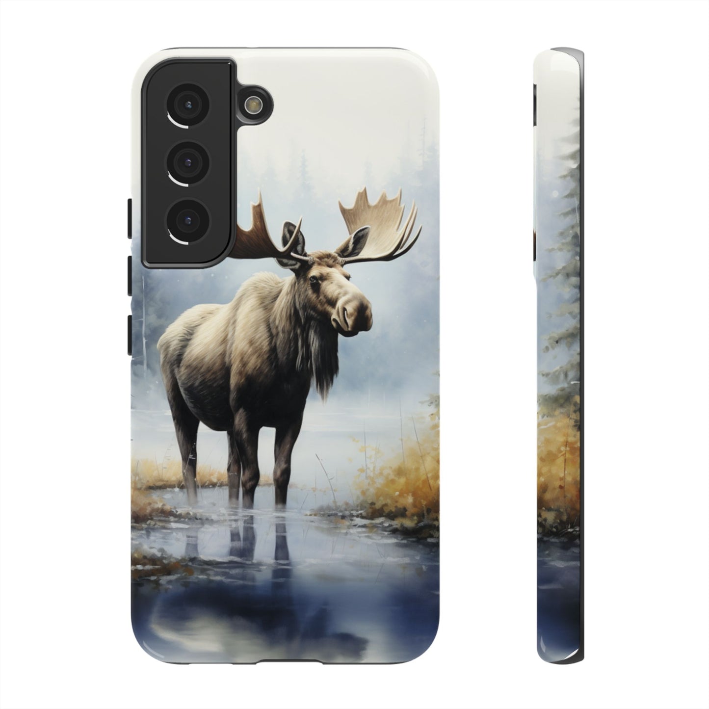 Majestic Moose Print Phone Case β Durable & Stylish Wildlife Design - iPhone, Samsung & Google Pixel Cover - Artistic Elk Phone Case, Animal Lover Gift