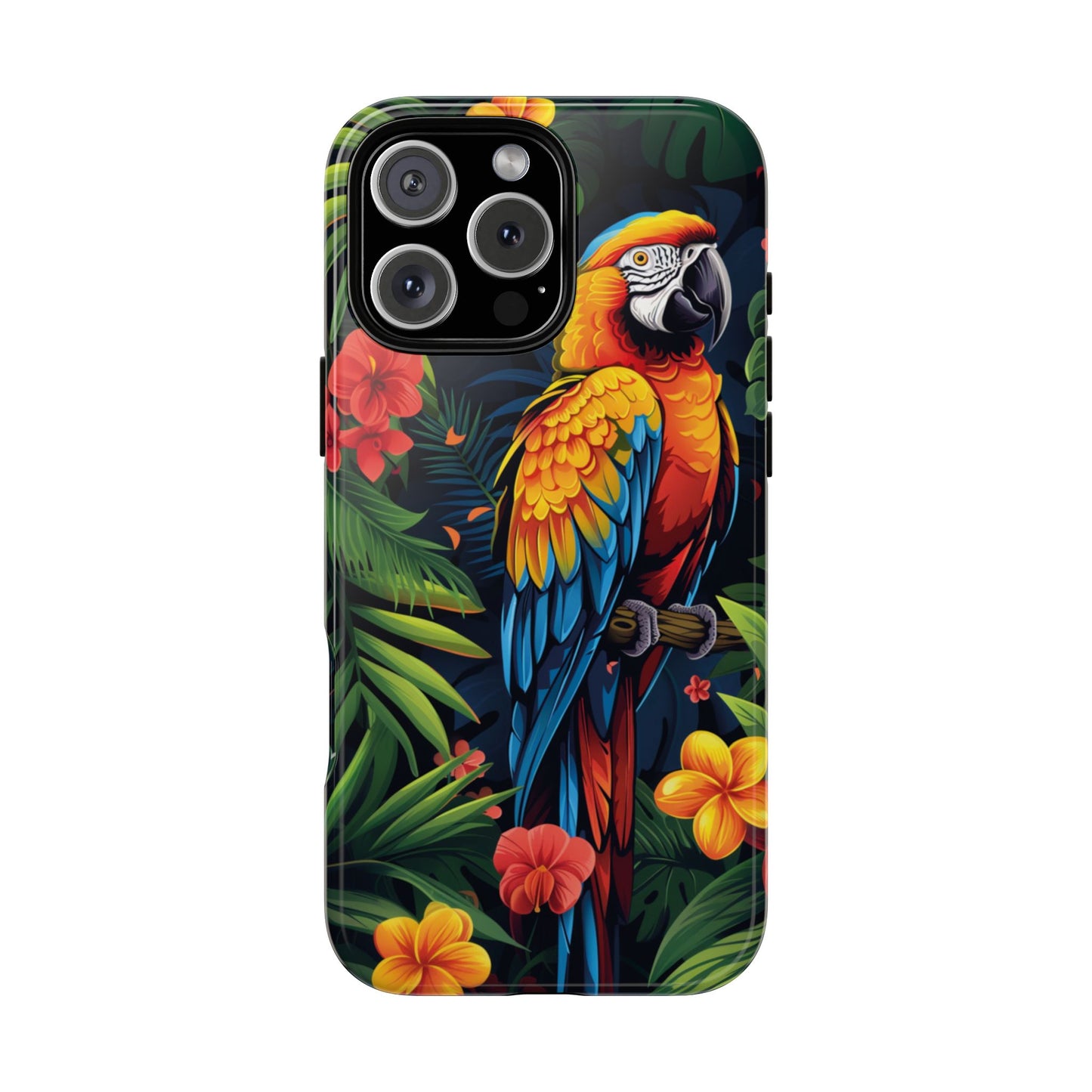 Floral Parrot Phone Case β Tropical Bird Design for iPhone, Samsung & Google Pixel