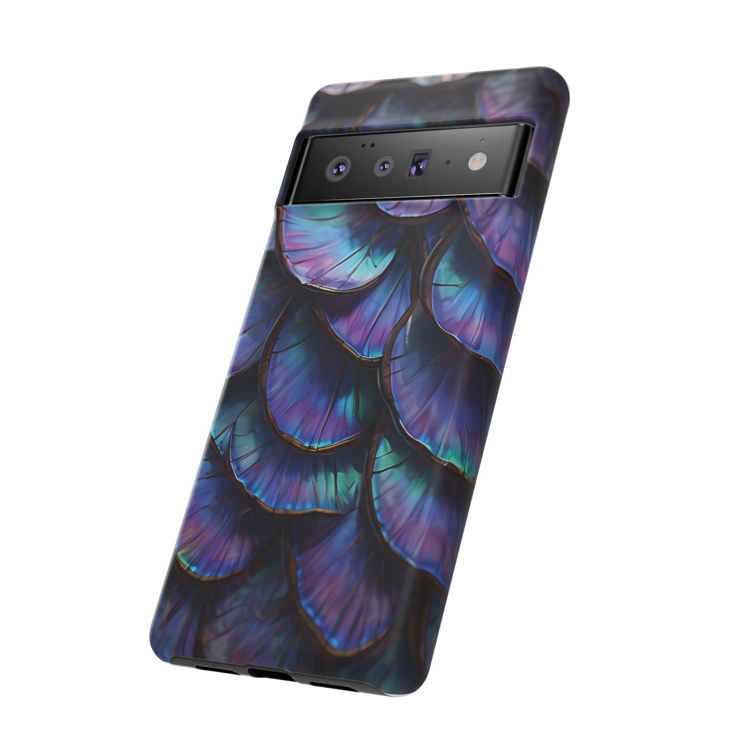Abstract Macro Shot of Iridescent Butterfly Fish Scales Phone Case Design
