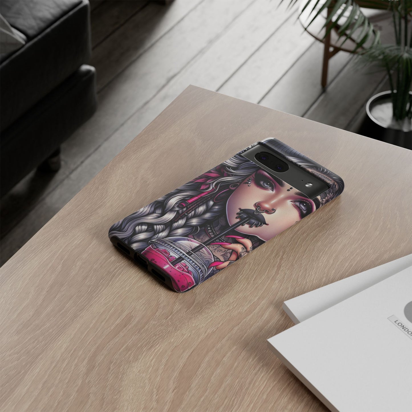 Icy Rebel – Silver Dreads & Edgy Street Chic Mobile Cover