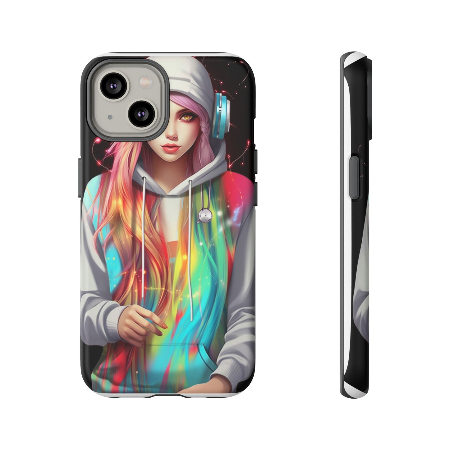 Anime Girl Phone Case - Cute Aesthetic Cover for iPhone, Samsung & Google Pixel, Girly Phone Case, Kawaii Phone Case, Anime Lover Gift