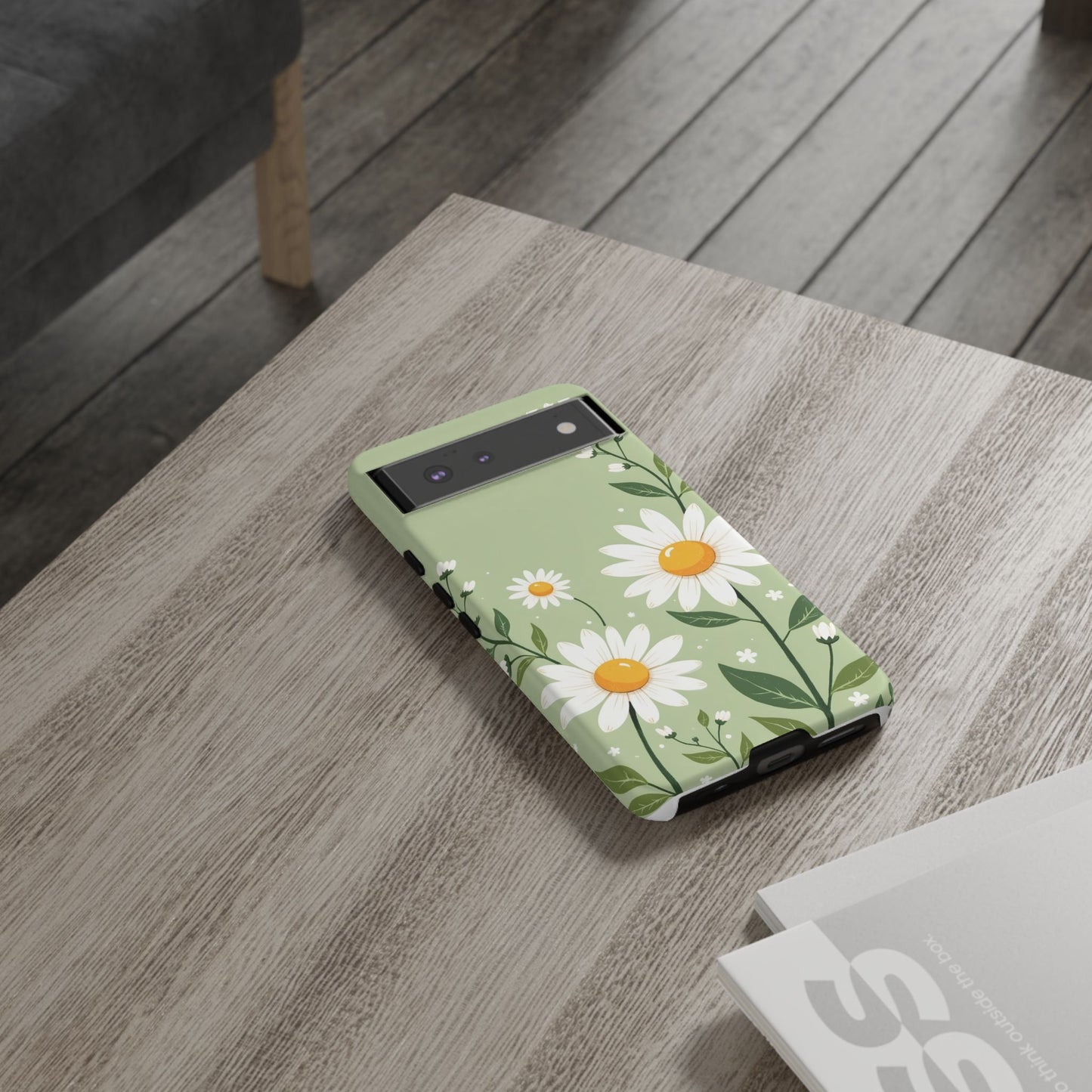 Green Floral Case, Daisy Pattern Design, Iphone Case Design, Perfect Gift For Her