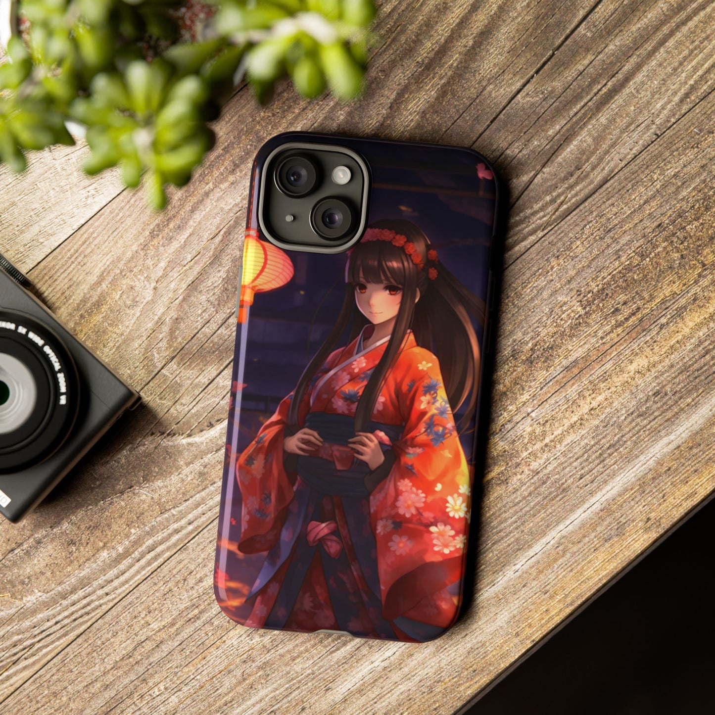 Anime Girl Phone Case - Cute Aesthetic Cover for iPhone, Samsung & Google Pixel, Girly Phone Case, Kawaii Phone Case, Anime Lover Gift