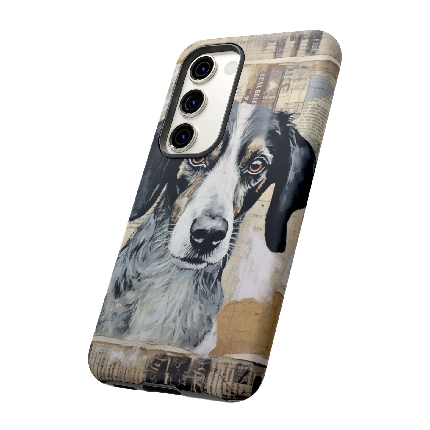 Rustic Dog Portrait – Vintage Collage Style