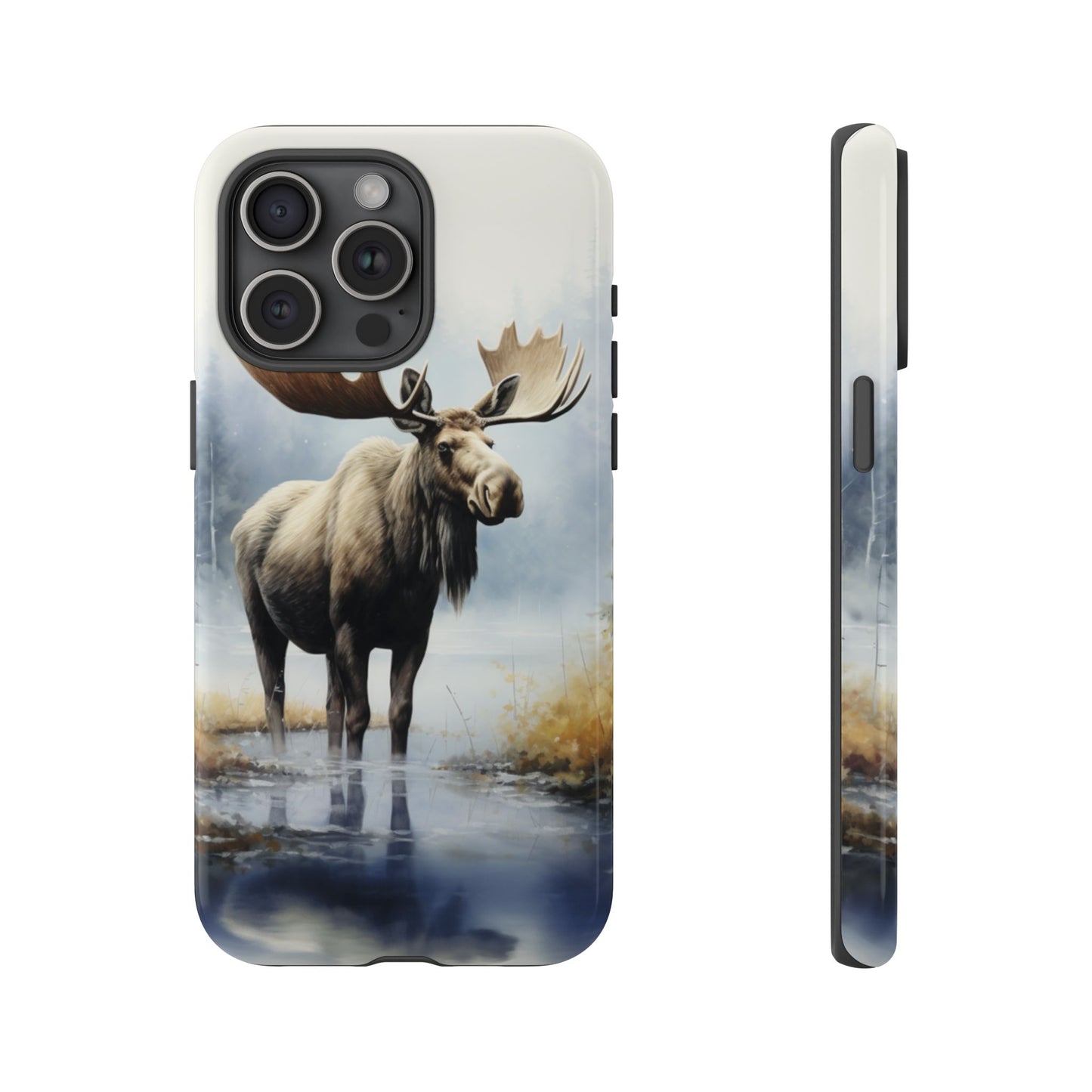 Majestic Moose Print Phone Case β Durable & Stylish Wildlife Design - iPhone, Samsung & Google Pixel Cover - Artistic Elk Phone Case, Animal Lover Gift