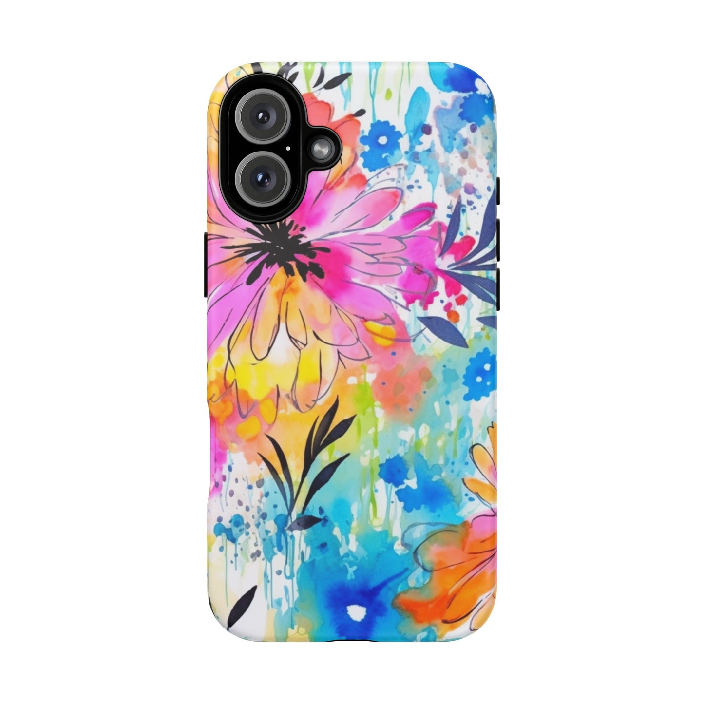 Abstract Watercolor Bloom Phone Case – Expressive & Vibrant