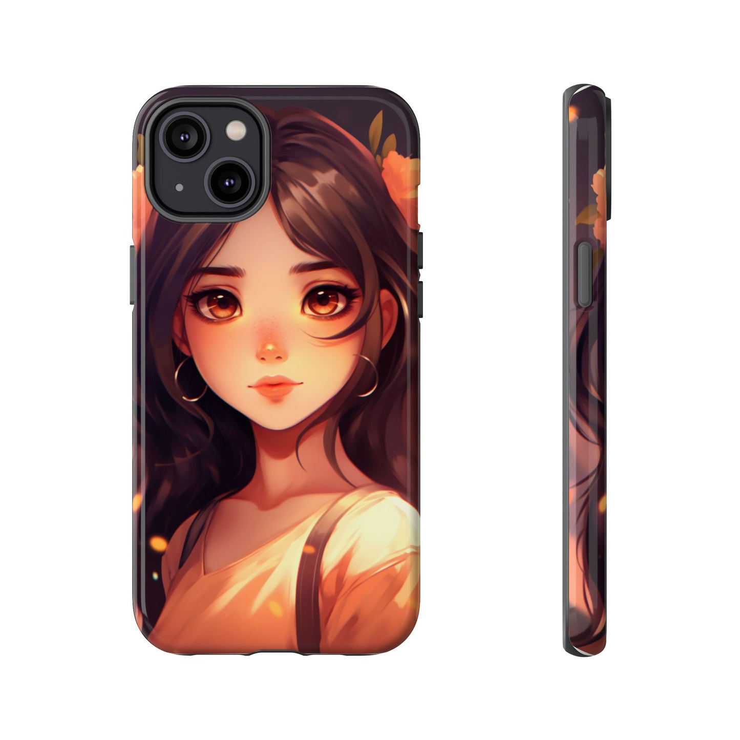 Anime Girl Phone Case - Cute Aesthetic Cover for iPhone, Samsung & Google Pixel, Kawaii Phone Case, Girly Phone Case, Anime Lover Gift