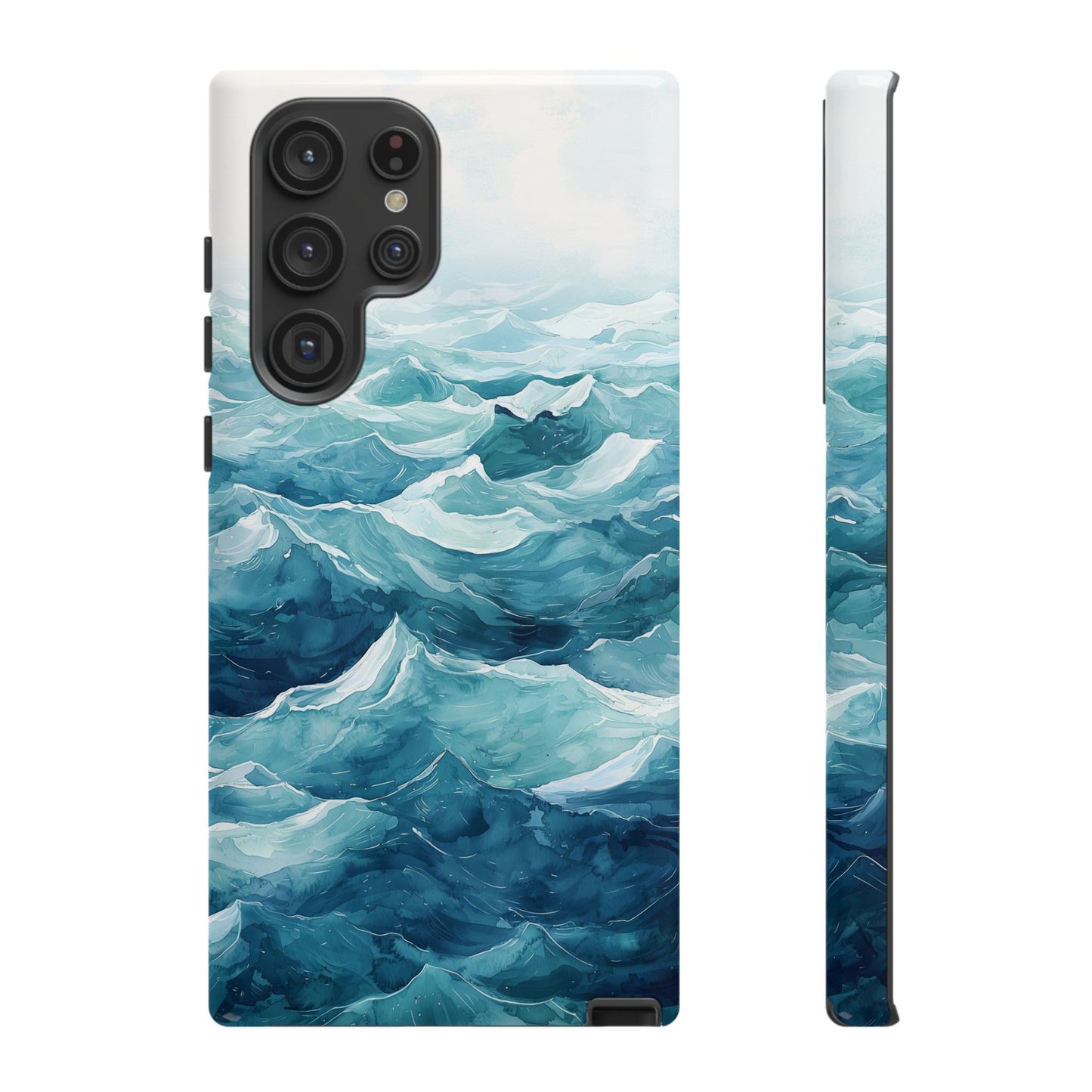 Aqua Drift Watercolor Phone Case for iPhone, google Pixel & Samsung