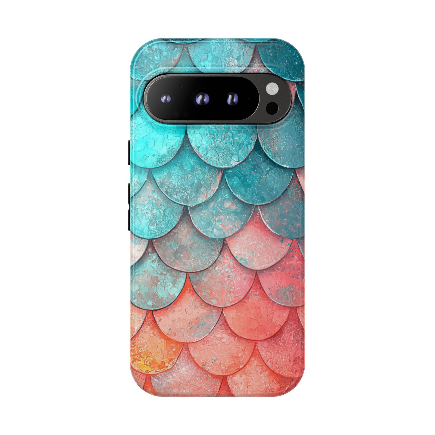Serene Waves – Colorful Fish Scale Phone Case for iPhone, Pixel & Samsung