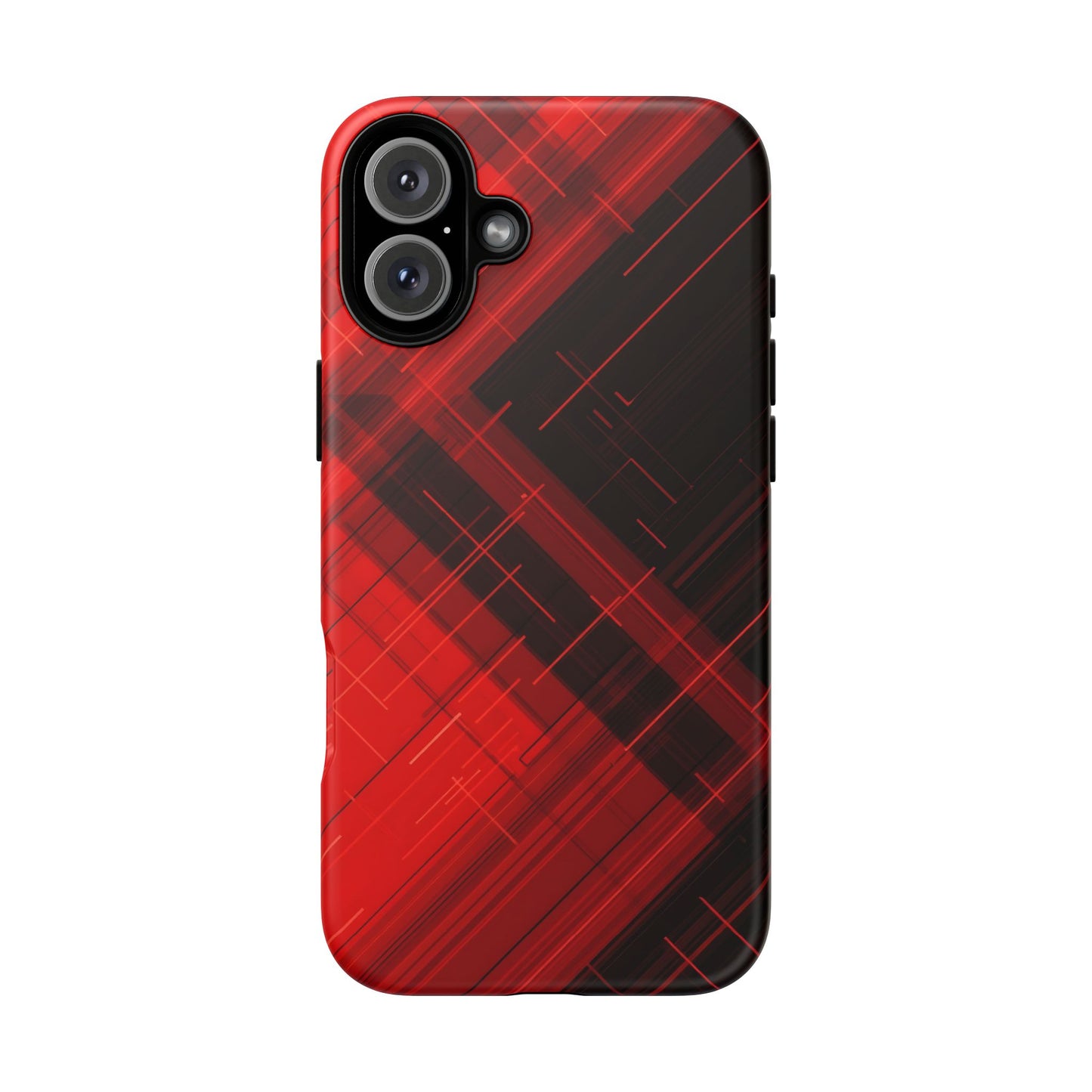 Abstract Red and Black Geometric Pattern