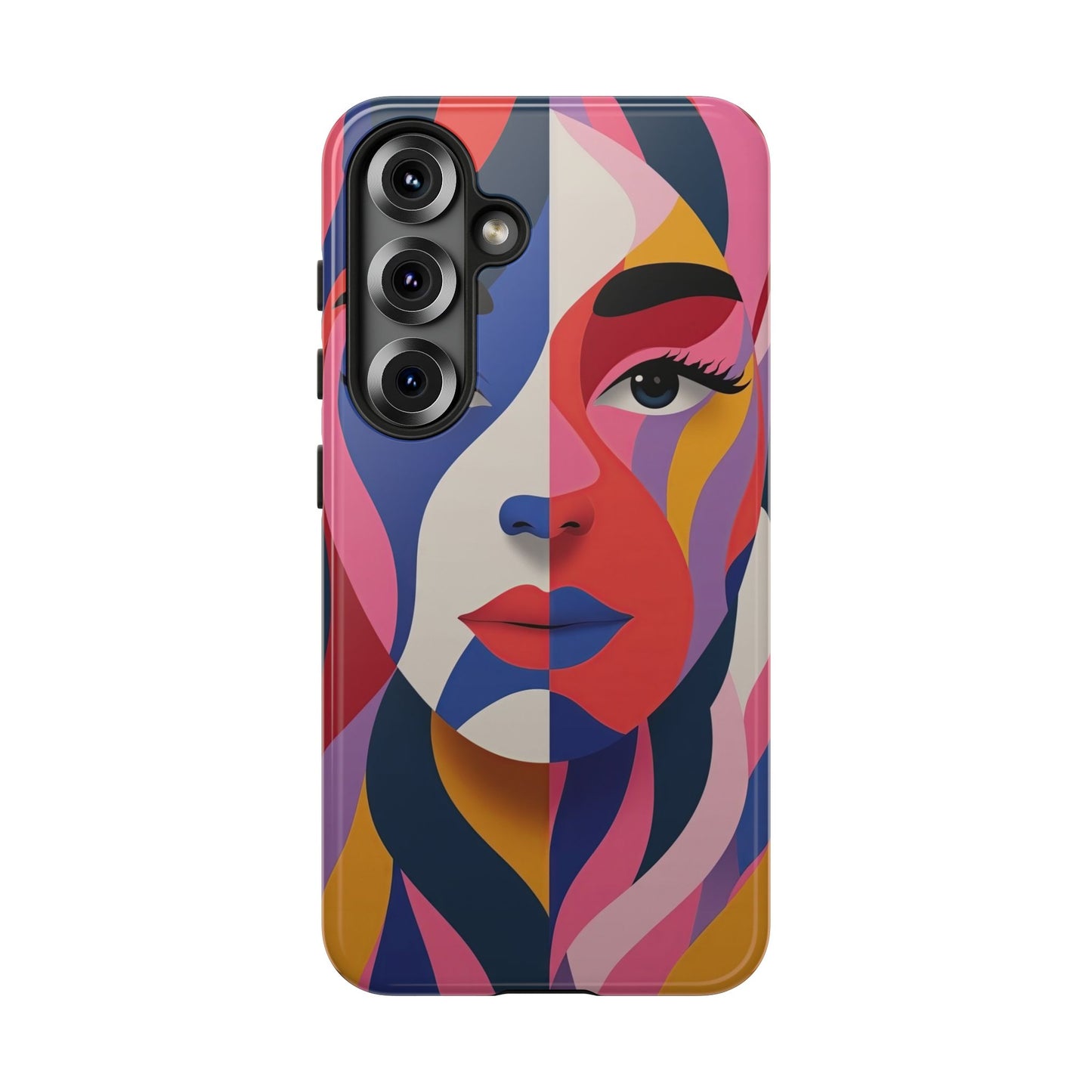 Abstract Portrait Phone Case - Vibrant Colors for iPhone, Google Pixel, and Samsung