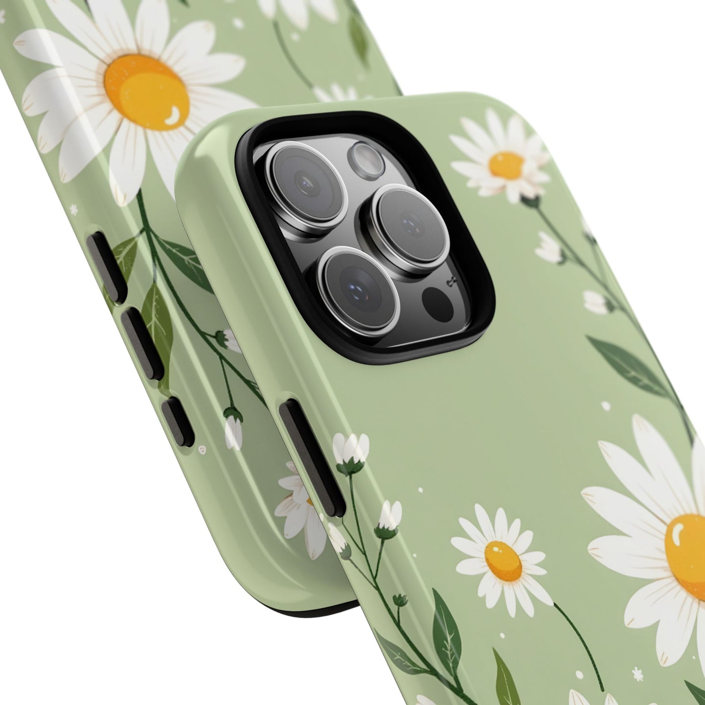 Green Floral Case, Daisy Pattern Design, Iphone Case Design, Perfect Gift For Her