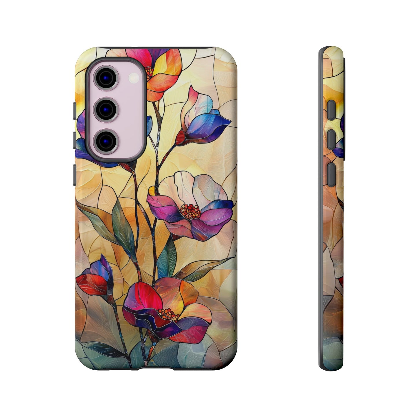 Pastel Garden – Dreamlike Stained Glass Phone Case for iPhone, Samsung & Pixel
