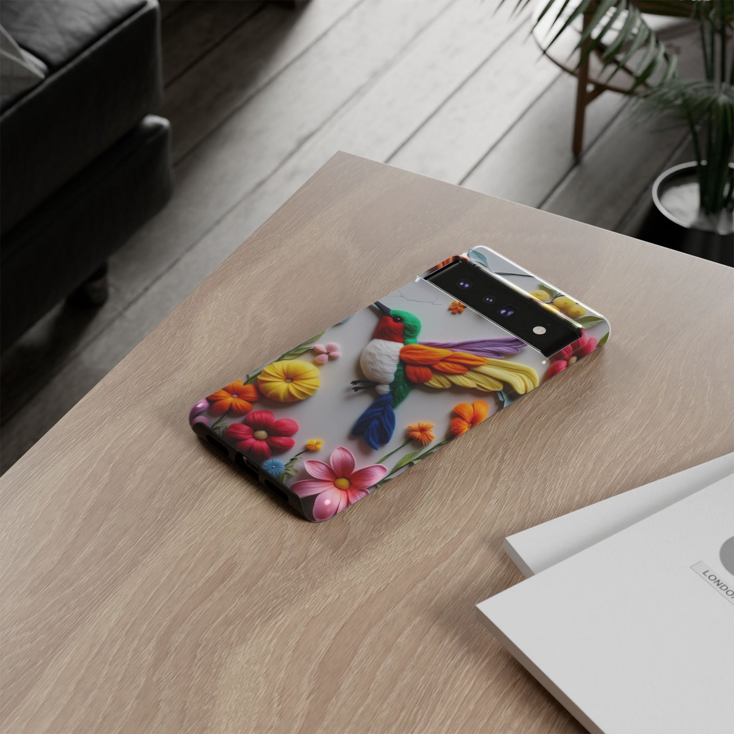 Elegant Hummingbird with Floral Mosaic Design | Nature's Artistic Vibes | iPhone 16 Pro