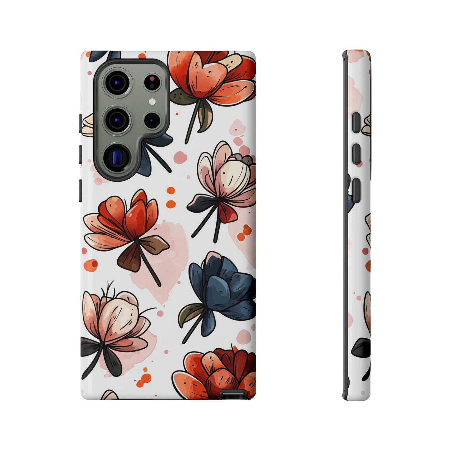 Bold Bloom Watercolor Floral Phone Case for iPhone, Samsung & Google Pixel | Artistic Flower Pattern