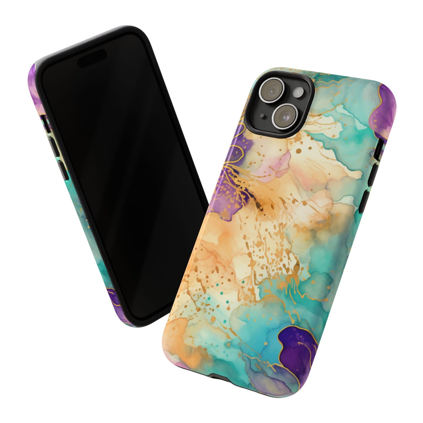 Golden Aura Abstract Watercolor Mobile Case