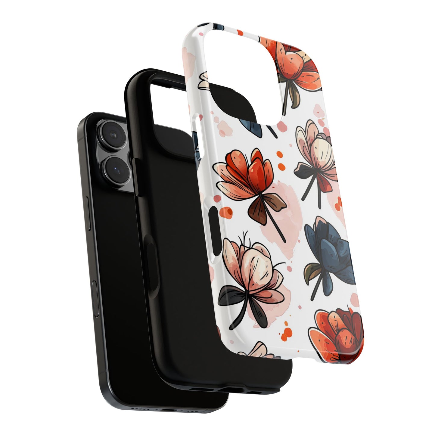 Bold Bloom Watercolor Floral Phone Case for iPhone, Samsung & Google Pixel | Artistic Flower Pattern