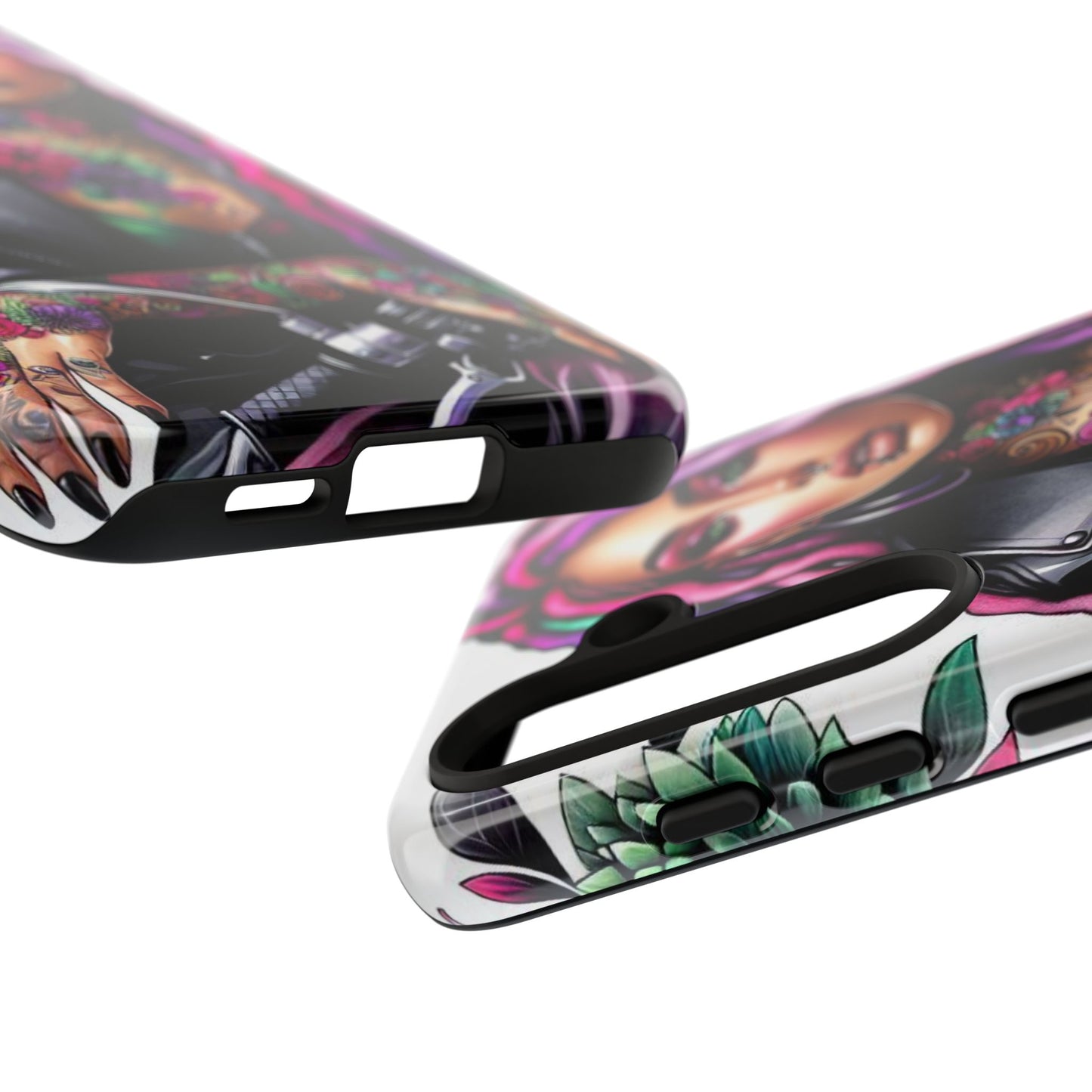 Neon Rebel – Vibrant Biker Queen Mobile Cover