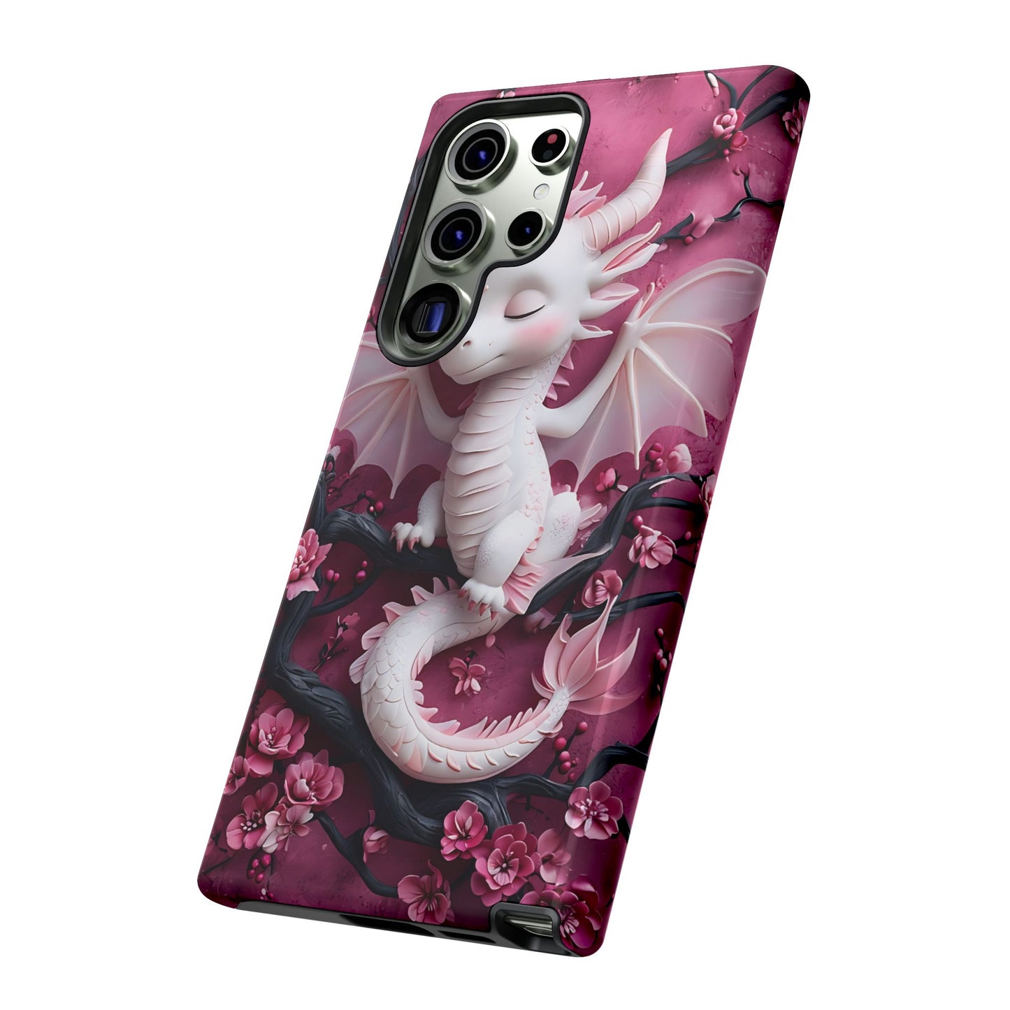 Whimsical 3D Relief Artwork Of A Cute Dragon phone case design