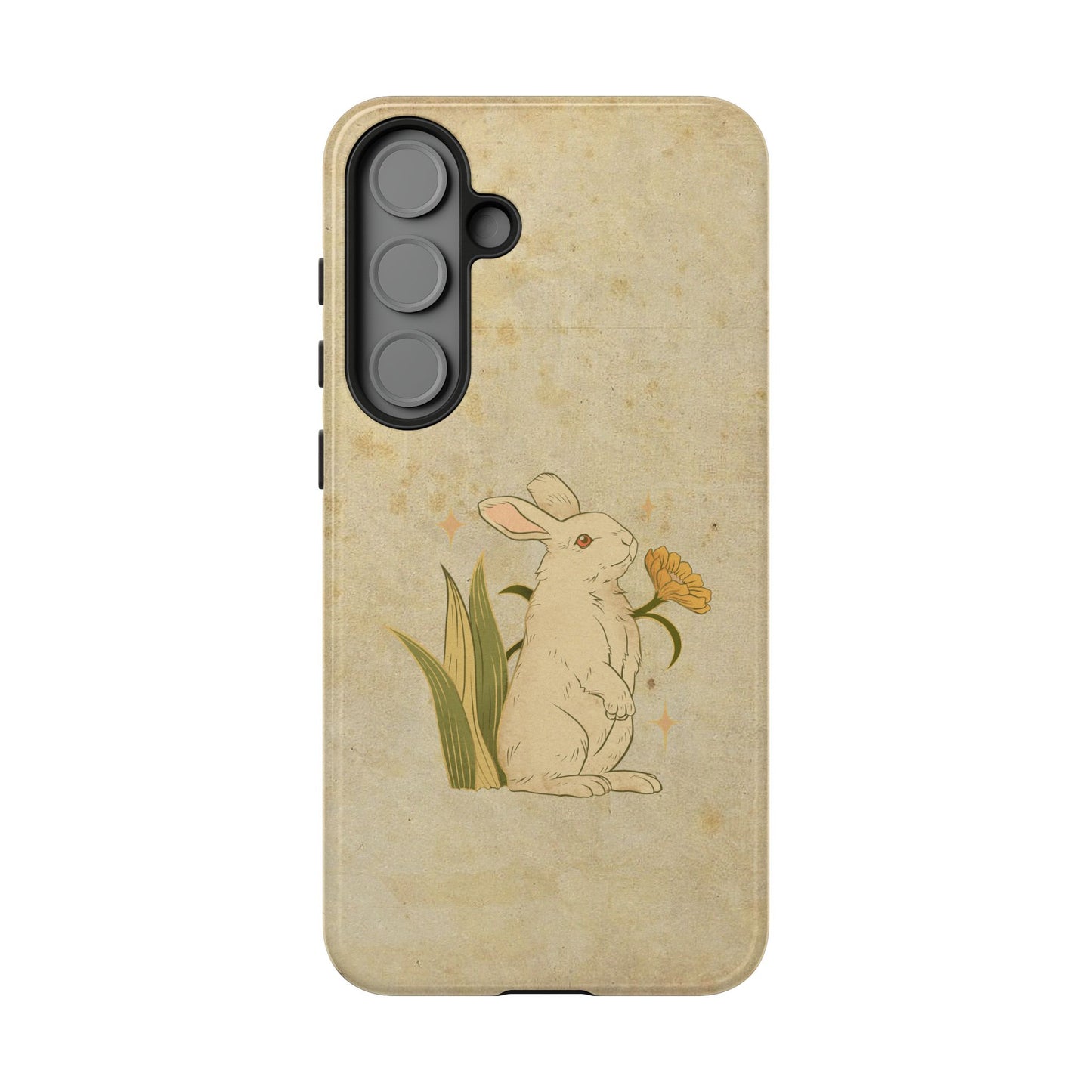 Minimal Vintage Rabbit Phone Case β Aesthetic Beige Bunny Cover for iPhone, Samsung & Pixel