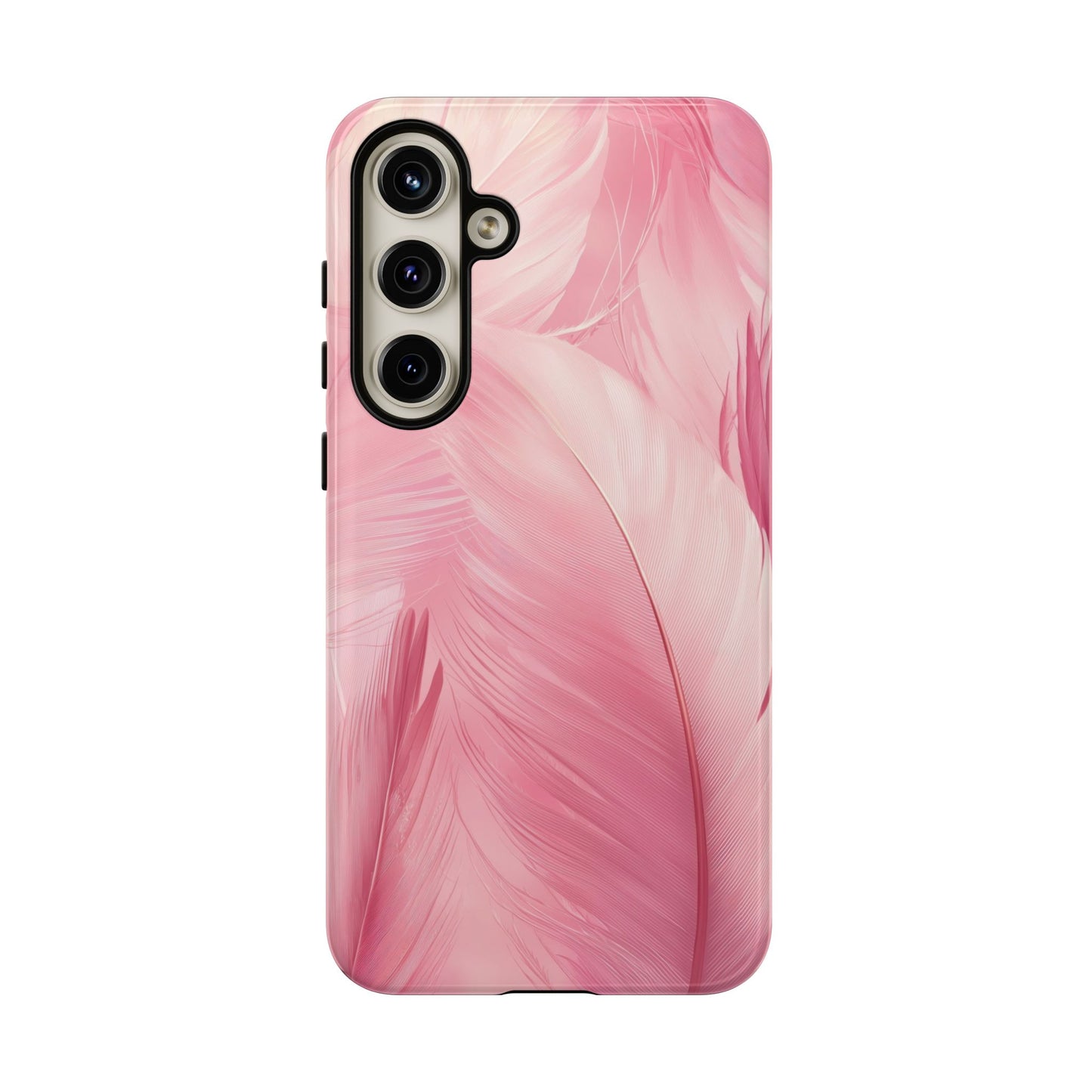Soft Pink Flamingo Feather Phone Case for iPhone, Samsung & Google Pixel