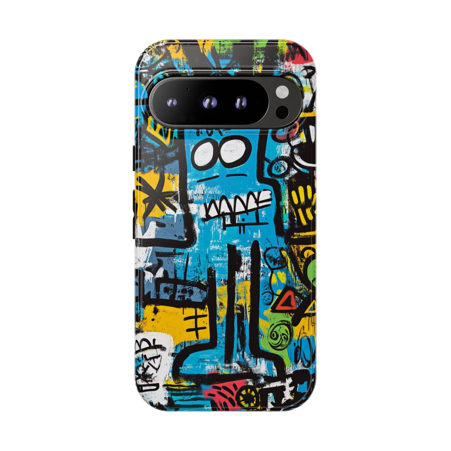 Basquiat Design Phone Case – Unique Street Art Protector - iPhone, Samsung & Google Pixel Cover - Artistic Painting Case, Art Lover Gift