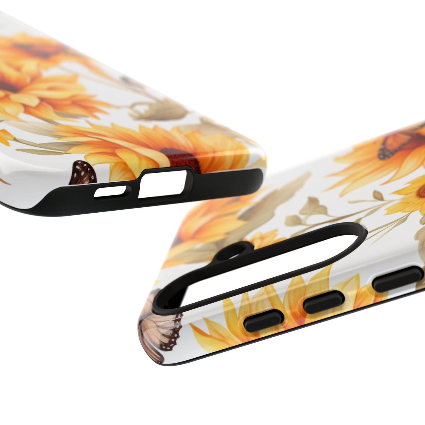 Sunflower & Butterfly Aesthetic Mobile Case – Bright & Nature-Inspired