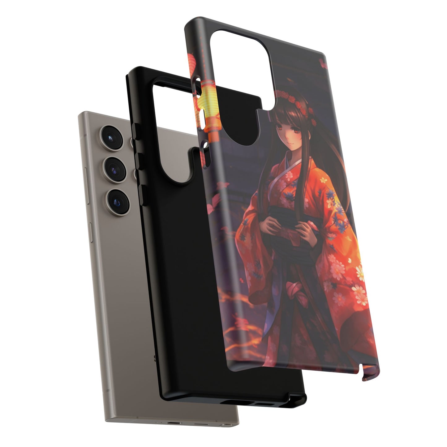 Anime Girl Phone Case - Cute Aesthetic Cover for iPhone, Samsung & Google Pixel, Girly Phone Case, Kawaii Phone Case, Anime Lover Gift