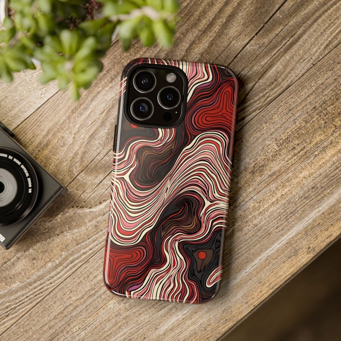 Abstract wavy illusion with swirling lines | Pattern Design
